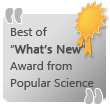 Best of What's New award from Popular Science